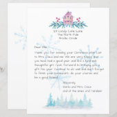 Brief van de Waterverf Snow van Santa Claus (Voorkant / Achterkant)