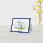 Brief van een Bluebird Note-Kaart Kaart (Gele Bloem)