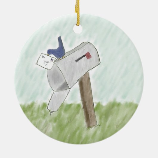 Brief van een Bluebird Ornament (Achterkant)