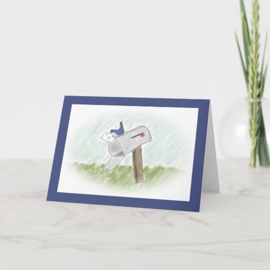 Brief van een Bluebird  Wenskaart Kaart (Voorkant)