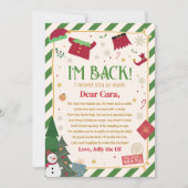 Brief van Elf Christmas Arrival Letter Kaart (Voorkant)