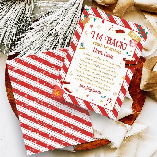 Brief van Elf Christmas Arrival Letter Kaart