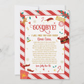 Brief van Elf Christmas Goodbye Letter Kaart (Voorkant)