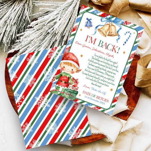 Brief van Elf Kerst Elf Briefkaart