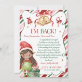 Brief van Elf Kerst Meisje Briefkaart (Voorkant)