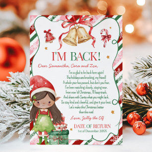 Brief van Elf Kerst Meisje Briefkaart