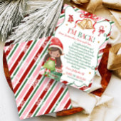 Brief van Elf Kerst Meisje Briefkaart