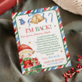 Brief van Elf Kerstmis Jongensbriefkaart Kaart