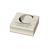 Brief van Floral - C - Retouradres Monogram Rubberstempel (Stempel)