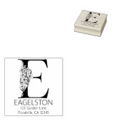 Brief van Floral - E - Return Address Monogram Rubberstempel (Gestempeld)