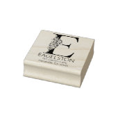 Brief van Floral - E - Return Address Monogram Rubberstempel (Stempel)