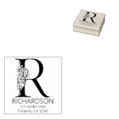 Brief van Floral - R - Retouradres Monogram Rubberstempel (Gestempeld)