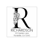 Brief van Floral - R - Retouradres Monogram Rubberstempel (Afrduk)