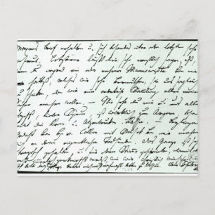 Brief van Franz Schubert Briefkaart