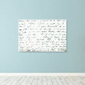 Brief van Franz Schubert Canvas Afdruk (Insitu (Houten vloer))