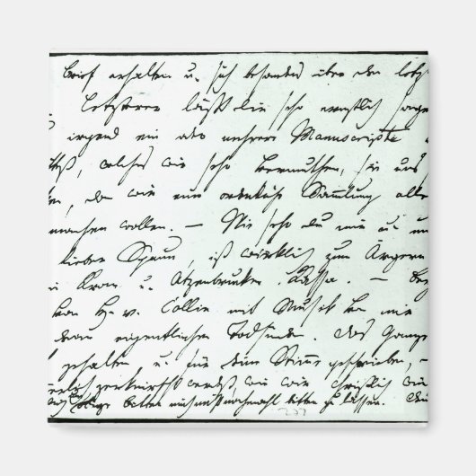 Brief van Franz Schubert Magneet (Voorkant)