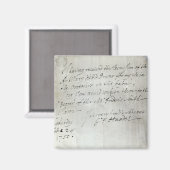 Brief van George Frederick Handel Magneet (Voorkant / Achterkant)
