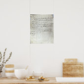 Brief van George Frederick Handel Poster (Keuken)
