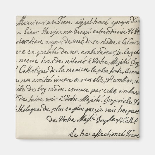 Brief van George I aan Charles VI Magneet (Voorkant)