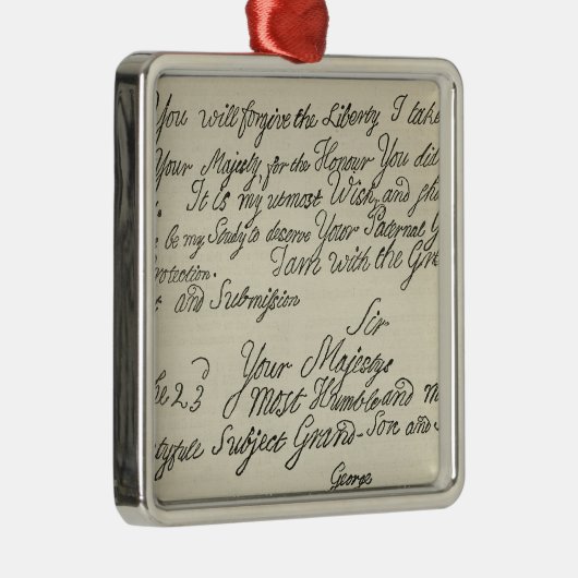 Brief van George III aan zijn grootvader Metalen Ornament (Rechts)
