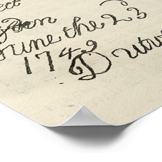 Brief van George III aan zijn grootvader Poster (Hoek)