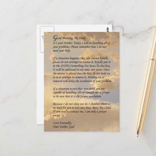 Brief van God Briefkaart (Voorkant / Achterkant in situ)