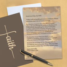 Brief van God Geloof Aanmoediging & Zegeningen 