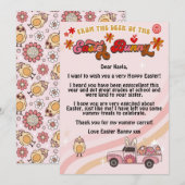 Brief van Groovy Easter Bunny Kaart (Voorkant / Achterkant)