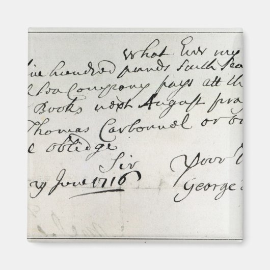 Brief van Handel, juni 1716 Magneet (Voorkant)