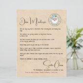 Brief van het bureau van de kerstman gepersonalise feestdagenkaart (Staand voorkant)