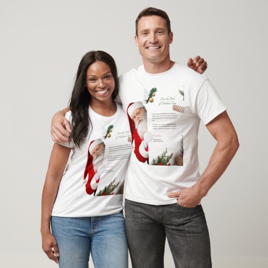 Brief van het bureau van Nicolas Claus Kerstmis T-shirt (Unisex)