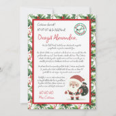 Brief van Holly Berry Kerstman Kaart (Voorkant)