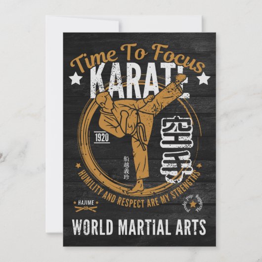 Brief van Karate Uitnodiging (Voorkant)