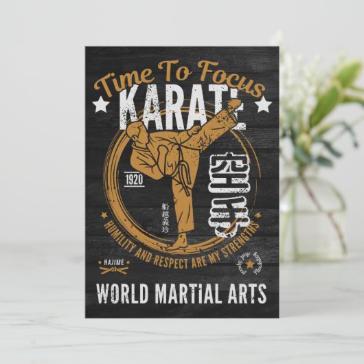 Brief van Karate Uitnodiging (Staand voorkant)
