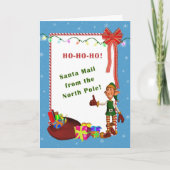 Brief van Kerstman - de Sjabloon van het Elf en (Voorkant)