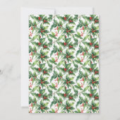 Brief van Kerstman Holly Berry Kaart (Achterkant)