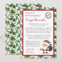 Brief van Kerstman Holly Berry