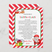 Brief van Kerstman Kerstmis Briefkaart (Voorkant / Achterkant)