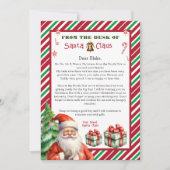 Brief van Kerstman Kerstmis Kaart (Voorkant)