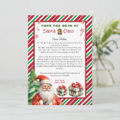 Brief van Kerstman Kerstmis Kaart (Staand voorkant)