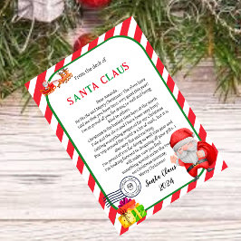 Brief van Kerstman Kerstmis Kaart