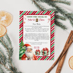 Brief van Kerstman Kerstmis Kaart<br><div class="desc">Gepersonaliseerde brief van Sinterklaas. Geef je kind dit jaar speciale,  schattige brief van de kerstman. Collectie: https://www.zazzle.com/collections/love_christmas_collection-119212194434211063</div>