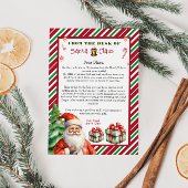 Brief van Kerstman Kerstmis Kaart