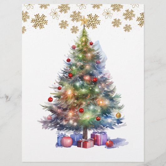 Brief van Kerstman Rendier Kerstboom (Achterkant)