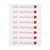 Brief van Kerstmis Adreslabel Wikkel (Vel)