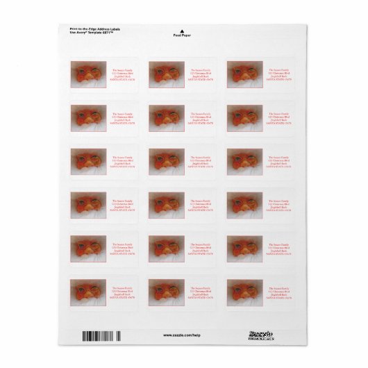 Brief van Kerstmis Etiket (Full Sheet)