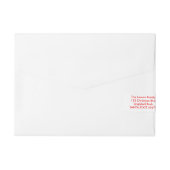 Brief van Kerstmis van de Kerstman Adreslabel Wikkel (Achterkant)