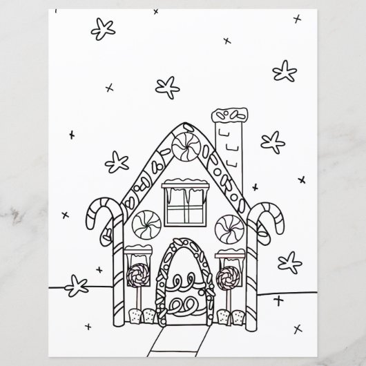 Brief van Kerstmis van het Kind Santa Clause (Achterkant)