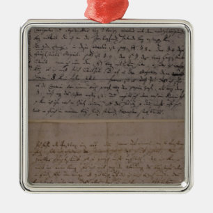 Brief van Leopold Mozart Metalen Ornament