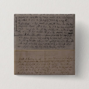 Brief van Leopold Mozart Vierkante Button 5,1 Cm